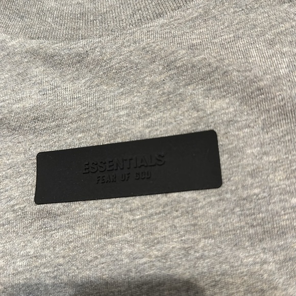 Essentials - Fear Of God - Oversized Crewneck Tee - Dark Heather Oatmeal - NEW - Picture 3 of 11